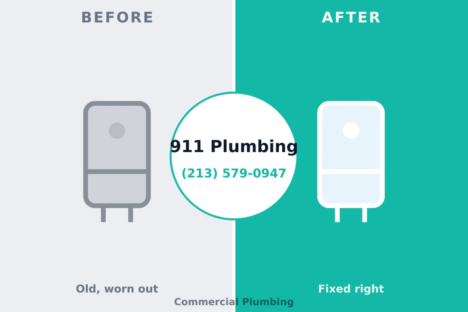 Before and after: plumbing repair Heceta Beach, OR